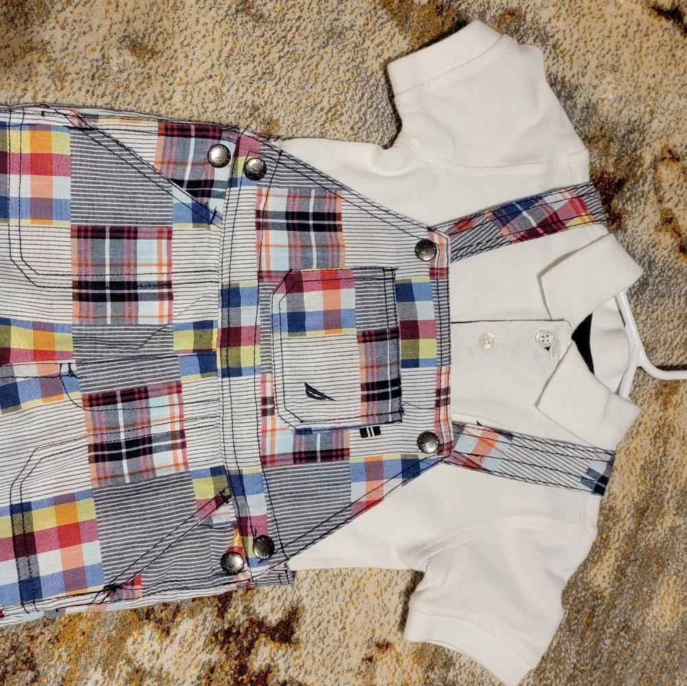 Boys Nautica Coverall/Polo Short Set
